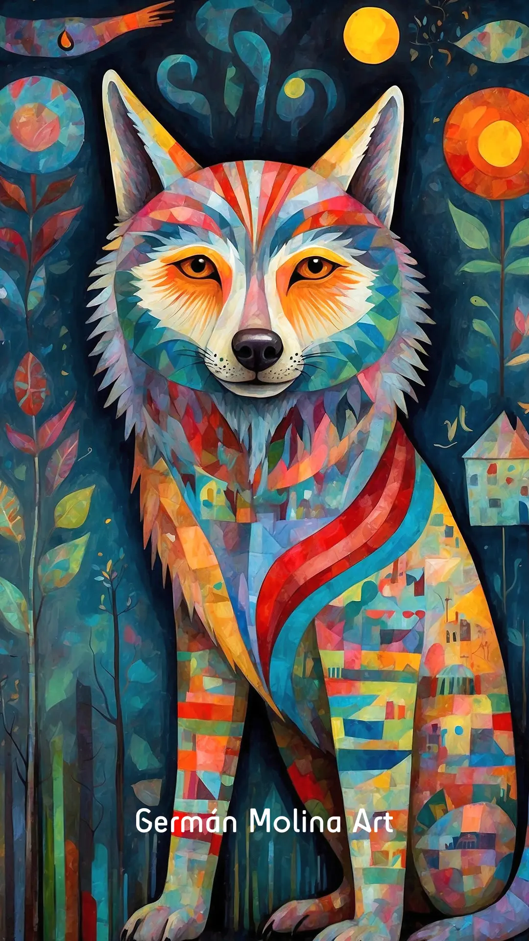 lobo german molina art Arte psicodelico German Molina