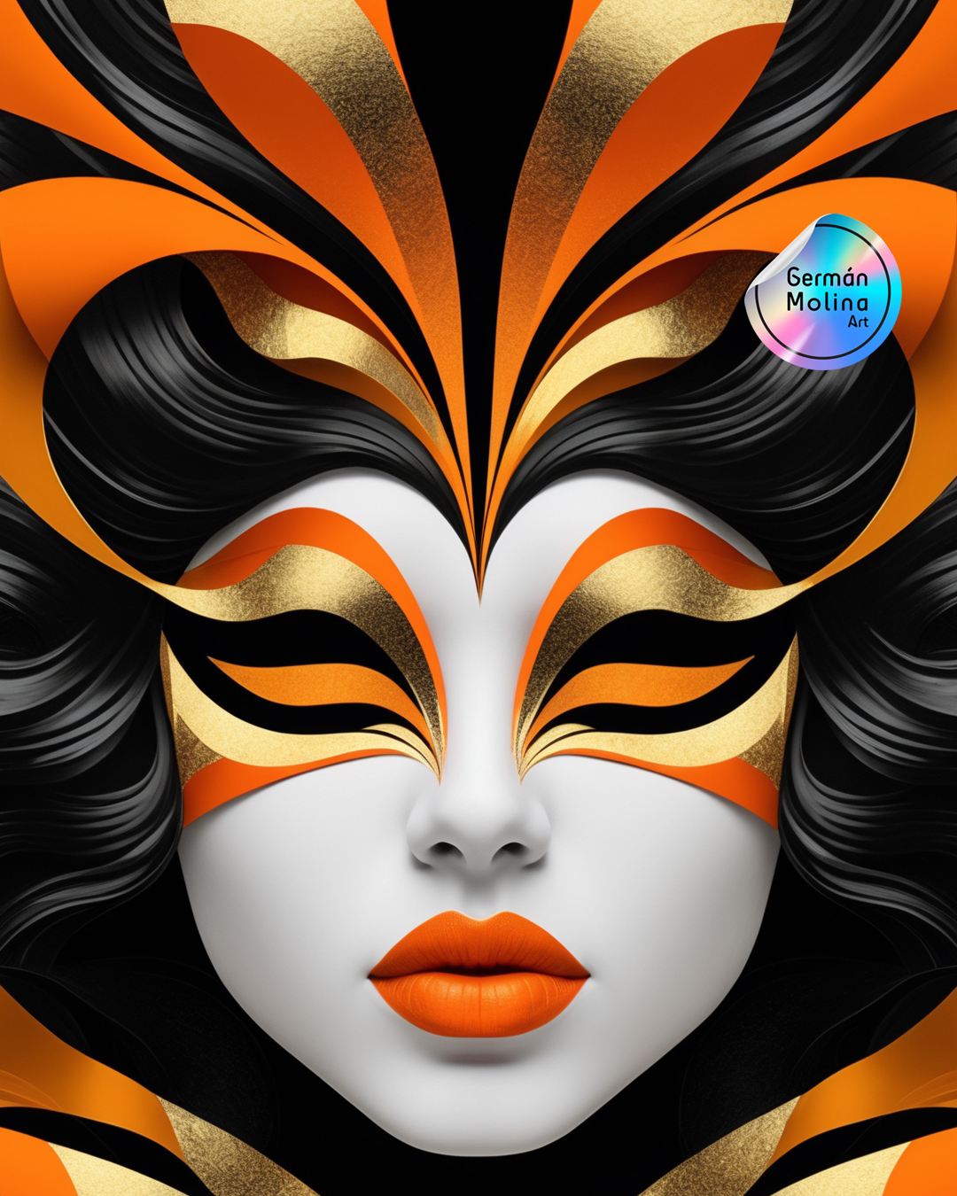 El rostro como espejo: una serie sobre simetría, color y homenaje femenino
