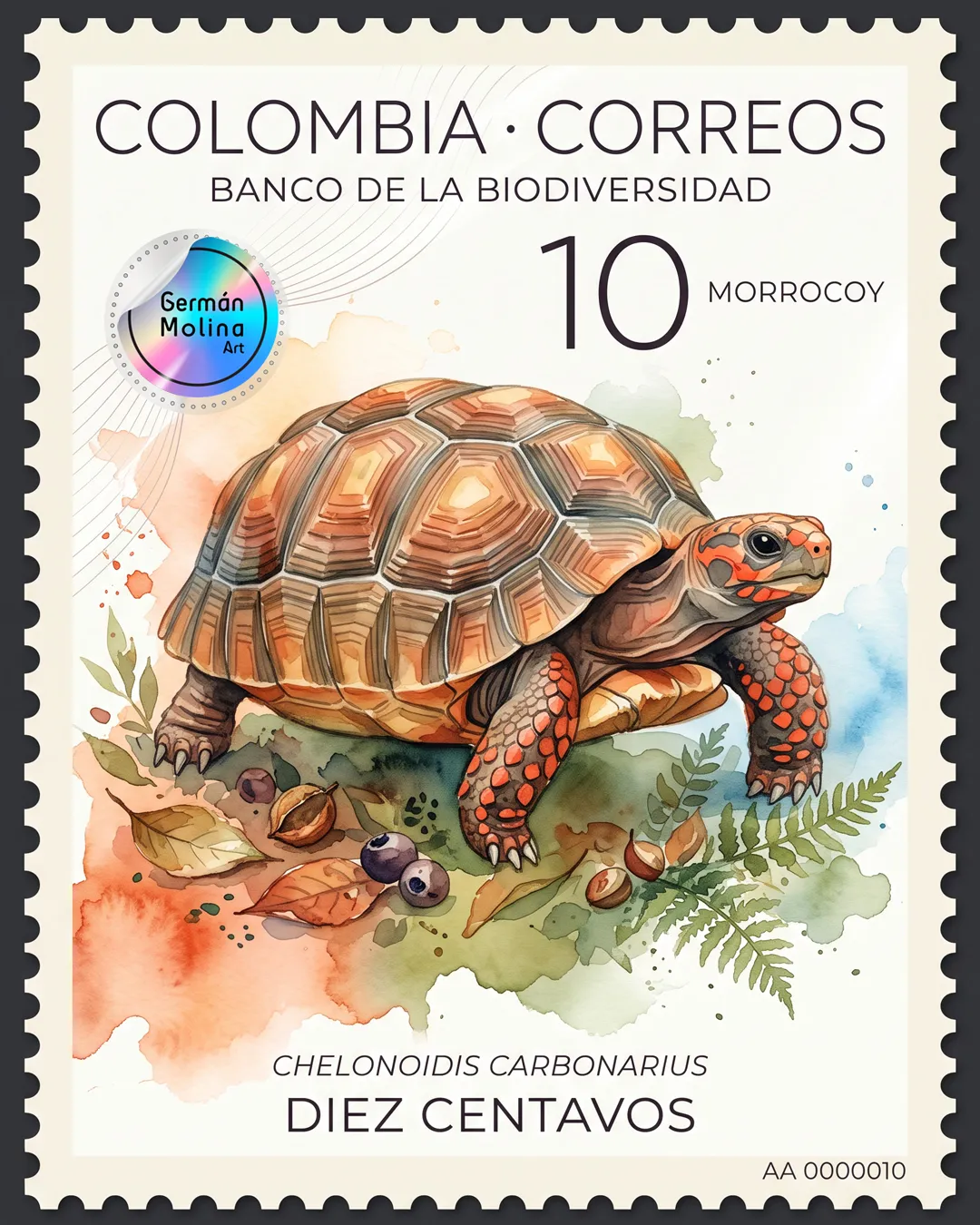 conservación de la biodiversidad en Colombia Morrocoy Acuarela conservación de la biodiversidad en Colombia