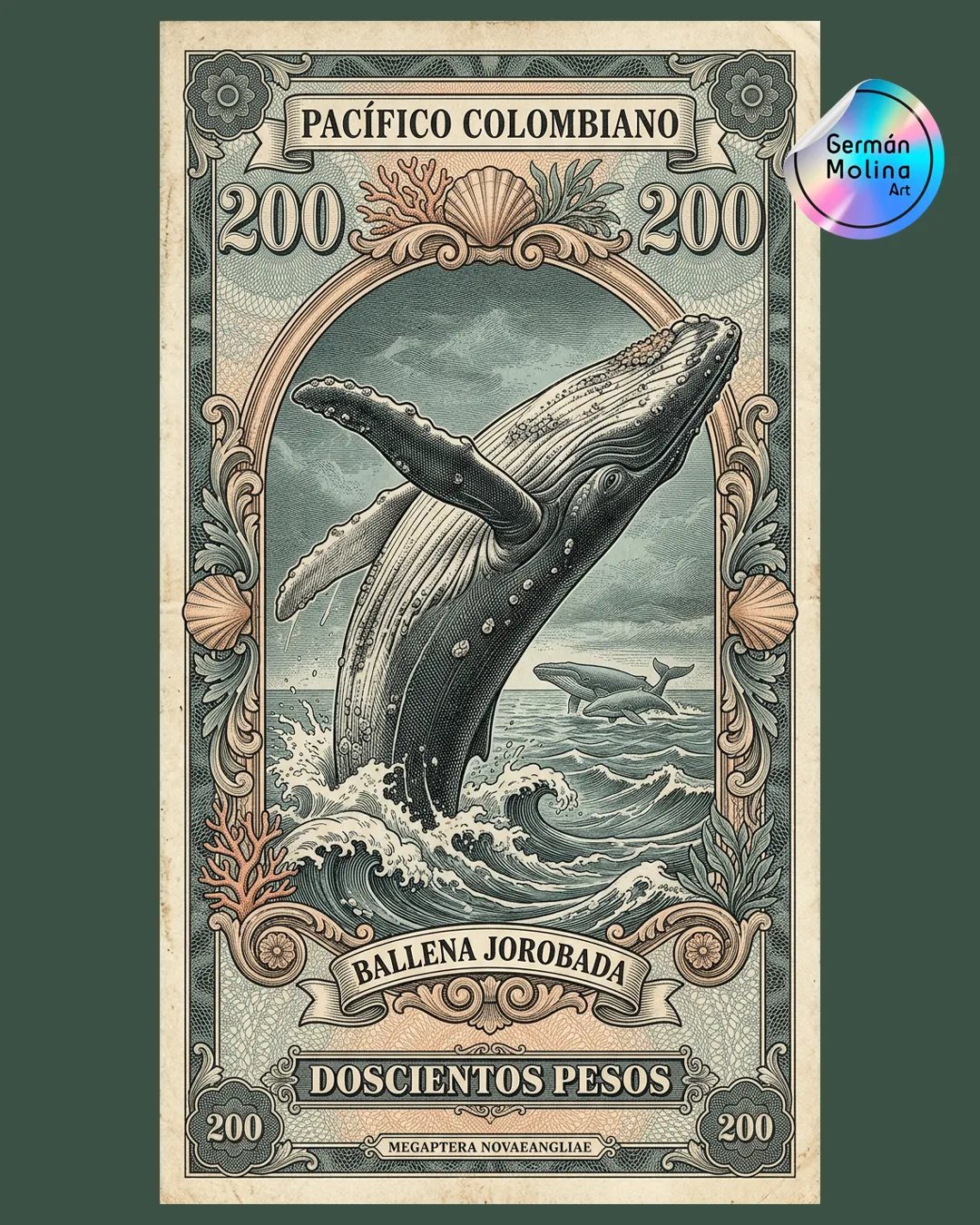 fauna colombiana ilustración Ballena1 fauna colombiana ilustración