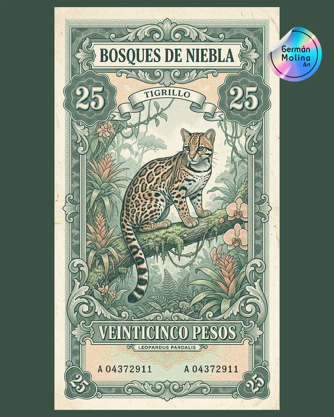 fauna colombiana ilustración Tigrillo1 fauna colombiana ilustración